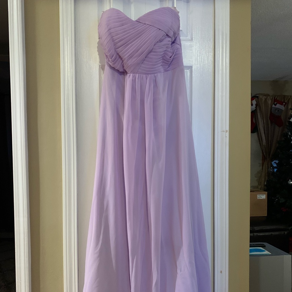 Long chiffon bridesmaid dress